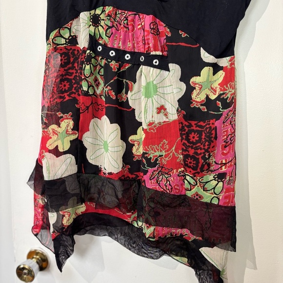Dolcezza Tropical Print Tank Tunic - Fits L/XL - Picture 3 of 4